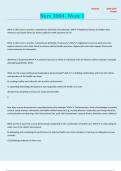 Nurs 3004- Week 1 With complete solutions