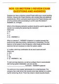 NOS 120 MIDTERM 3 REVIEW EXAM QUESTIONS AND ANSWERS