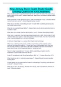 New Jersey State Exam Study Guide&period;  Driving Questions And Answers&period;