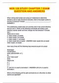 NOS 120 STUDY CHAPTER 7 EXAM QUESTIONS AND ANSWERS