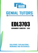 EDL3703 Assignment 2 Semester 1 2023