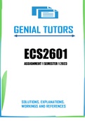 ECS2601 Assignment 1 Semester 1 2023