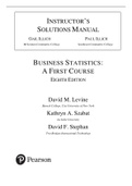 Solution Manual for Business Statistics A First Course 8th Edition David M. Levine, Kathryn A. Szabat, David F. Stephan