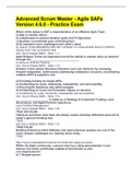Advanced Scrum Master - Agile SAFe Version 4&period;6&period;0 - Practice Exam