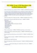 PSY 4500&colon; Exam 1&vert;239 Questions with  Verified Solutions 2023