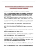 Introduction to Statistics Milestone 1 Sophia Exam With Complete Solution Graded A&plus;