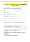 Psy 4500&colon; Exam 3 with 228 Verified questions  and answers