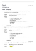 ECO 151 Micro Economics  Test EXAM Questions and Answers