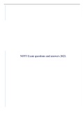 NFPT Exam questions and answers 2023
