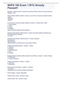 NDFS 100 Exam 1 BYU Already Passed&excl;&excl;