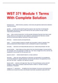 WST 371 Module 1 Terms With Complete Solution 