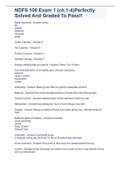NDFS 100 Exam 1 &lpar;ch&period;1-4&rpar;Perfectly Solved And Graded To Pass&excl;&excl;