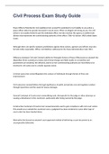 Civil Process Exam Study Guide questions with complete solutions