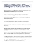 PESTICIDE REGULATION&lowbar;DPR Laws and Regulations Study Guide questions with correct answers