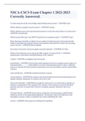 NSCA-CSCS Exam Chapter 1 2022-2023 Correctly Answered