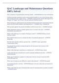 QAC Landscape and Maintenance Questions 100&percnt; Solved