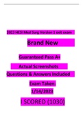 2023 HESI Med Surg Version 1 exit exam Brand New Guaranteed Pass A&plus; Actual Screenshots Questions & Answers Included Exam Taken&colon; 1&sol;14&sol;2023 I SCORED &lpar;1030&rpar;