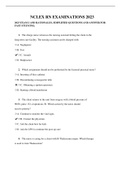NCLEX RN EXAMINATIONS 2023 EXAM 2&period; RATIONALES&comma; SIMPLIFIED 75  QUESTIONS AND ANSWER 
