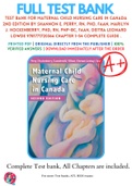 Test Bank For Maternal Child Nursing Care in Canada 2nd Edition By Shannon E&period; Perry&comma; RN&comma; PhD&comma; FAAN&comma; Marilyn J&period; Hockenberry&comma; PhD&comma; RN&comma; PNP-BC&comma; FAAN&comma; Deitra Leonard Lowde 9781771720366 Chapter 1-54 Complete Guide &period;