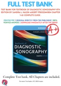 Test Bank For Textbook of Diagnostic Sonography 8th Edition By Sandra L. Hagen-Ansert 9780323441834 Chapter 1-65 Complete Guide .