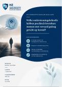 Geslaagde scriptie Social Work - verward gedrag ondersteuningsbehoefte - 2026 -  HZ University 