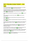 EMT TRAUMA EXAM FISDAP &semi; 100&plus; QUESTIONS AND ANSWERS UPDATED VERSION 2024&vert;2025