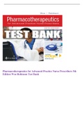 Complete Test Bank for Pharmacotherapeutics for Advanced Practice Nurse Prescribers 5th Edition by Woo.