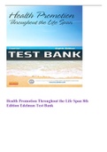 Health Promotion Throughout the Life Span 8th Edition Edelman Test Bank