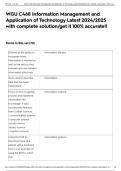 WGU C468 Information Management and Application of Technology Latest 2024&sol;2025 with complete solution&sol;get it 100&percnt; accurate&excl;&excl;