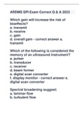 ARDMS SPI Exam Correct Q & A 2023&Tab;