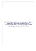 HESI RN Fundamentals Exam (15 Versions, 1000+ Q & A, Latest-2023) / RN HESI Fundamentals Exam / Fundamentals HESI RN Exam / Fundamentals RN HESI Exam |Complete Document for HESI Exam |
