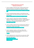 Capstone Med Surg Assessment  Review 