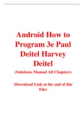 Android How to Program 3e Paul Deitel Harvey Deitel (Solution Manual)