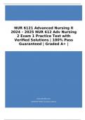 NUR 612 Exam 1 NUR 6121 Advanced Nursing II at William Patterson University NUR 612 Adv Nursing 2 NUR 612 Exam 1 Exam Preparation Compilation Bundle  &vert; Grades A &vert; 100&percnt; Pass Guarantee &vert; Achieve Success&excl;