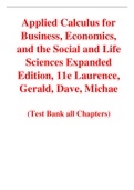 Applied Calculus for Business, Economics, and the Social and Life Sciences Expanded Edition, 11e Laurence, Gerald, Dave, Michael (Test bank)