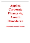 Applied Corporate Finance 4e Aswath Damodaran (Solution Manual)