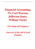 Financial Accounting, 17e Carl Warren, Jefferson Jones, William Tayler (Test Bank)