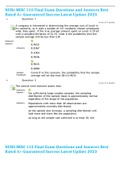 NURs MISC 110 Final Exam Questions and Answers Best Rated A&plus; Guaranteed Success Latest Update 2023