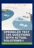 SPRINKLER TEST &vert; 195 QUESTIONS &vert; WITH ACTUAL SOLUTIONS&excl;&excl;