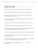 CCHT 101-150 exam 2023 with 100&percnt; correct answers 