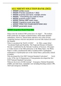 ALL NREMT SOLUTION BANK &lpar;2022&rpar;