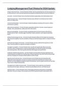 Lodging Management Test 3 Notes for 2024 Update&period;