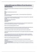 Lodging Management Midterm Exam Questions with Answers&period;