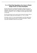 equation of a line in point slope form