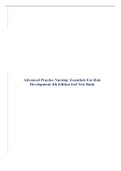 Advanced Practice Nursing: Essentials For Role Development 4th Edition Joel Test Bank