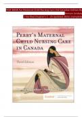 TEST BANK For Maternal Child Nursing Care 3rd Canadian Edition By Keenan Lindsay &vert; Verified Chapter's 1 - 25 Updated 2023&vert; Complete