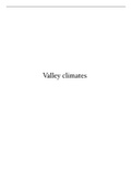 IEB Geography Grade 12: Valley Climates summary