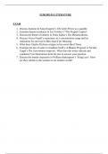 EUROPEAN LITERATURE EXAM