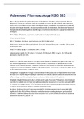 Advanced Pharmacology NSG 533 exam 2023 with 100&percnt; correct answers