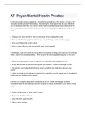 ATI Psych Mental Health Practice exam 2023 with 100&percnt; correct answers